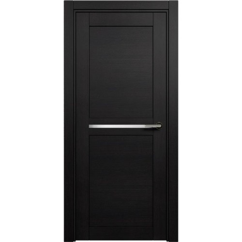 Межкомнатная дверь Status Elegant 142, Дуб Чёрный, стекло Канны