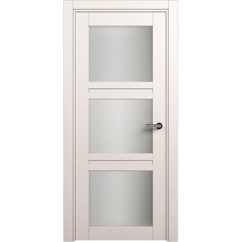 Межкомнатная дверь Status Elegant 146, Белый Жемчуг, стекло Сатинато белое