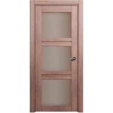 Межкомнатная дверь Status Elegant 146, Дуб Капучино, стекло Сатинато бронза