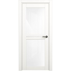 Межкомнатная дверь Status Elegant 143, Белый лёд, стекло Триплекс белый