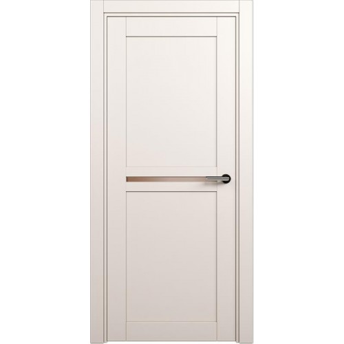Межкомнатная дверь Status Elegant 142, Белый Жемчуг, стекло Сатинато бронза