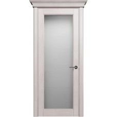 Межкомнатная дверь Status Classic 552, Дуб Белый, стекло Сатинато белое