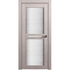 Межкомнатная дверь Status Elegant 143, Дуб Серый, стекло Канны
