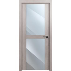Межкомнатная дверь Status Trend 422, Дуб Серый, стекло Зеркало