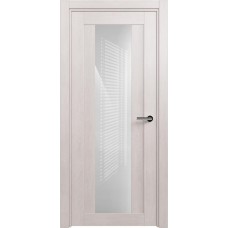 Межкомнатная дверь Status Estetica 823, Дуб Белый, стекло Глосс белое