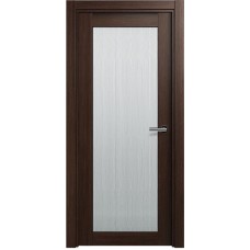Межкомнатная дверь Status Optima 125, Орех, стекло Канны