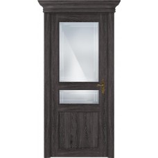 Межкомнатная дверь Status Classic 533, Дуб Патина, стекло Алмазная гравировка грань