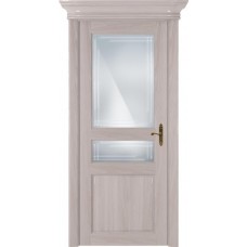 Межкомнатная дверь Status Classic 533, Ясень, стекло Алмазная гравировка грань