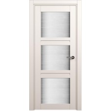 Межкомнатная дверь Status Elegant 146, Белый Жемчуг, стекло Канны
