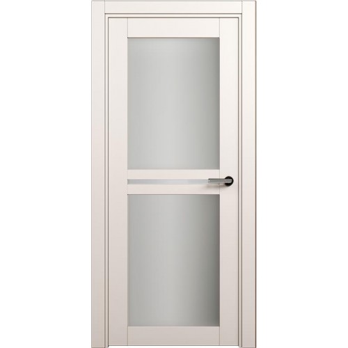 Межкомнатная дверь Status Elegant 143, Белый Жемчуг, стекло Сатинато белое