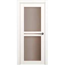Межкомнатная дверь Status Elegant 143, Белый лёд, стекло Сатинато бронза