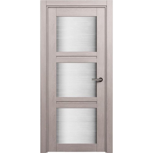 Межкомнатная дверь Status Elegant 146, Дуб Серый, стекло Канны