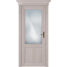 Межкомнатная дверь Status Classic 521, Ясень, стекло Сатинато белое матовое