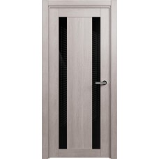 Межкомнатная дверь Status Estetica 822, Дуб Серый, стекло Глосс черное