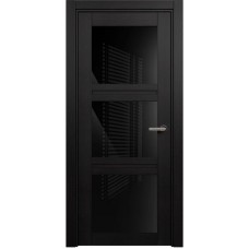 Межкомнатная дверь Status Elegant 146, Дуб Чёрный, стекло Триплекс черный