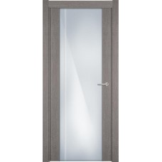 Межкомнатная дверь Status Futura 331, Дуб Серый, стекло Триплекс 8 мм с вертикальной гравировкой