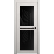 Межкомнатная дверь Status Elegant 143, Дуб Белый, стекло Триплекс черный
