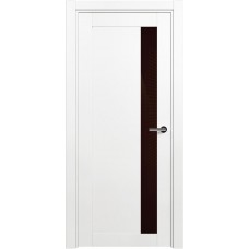 Межкомнатная дверь Status Estetica 821, Белый лёд, стекло Глосс коричневое
