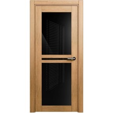 Межкомнатная дверь Status Elegant 143, Дуб Светлый, стекло Триплекс черный