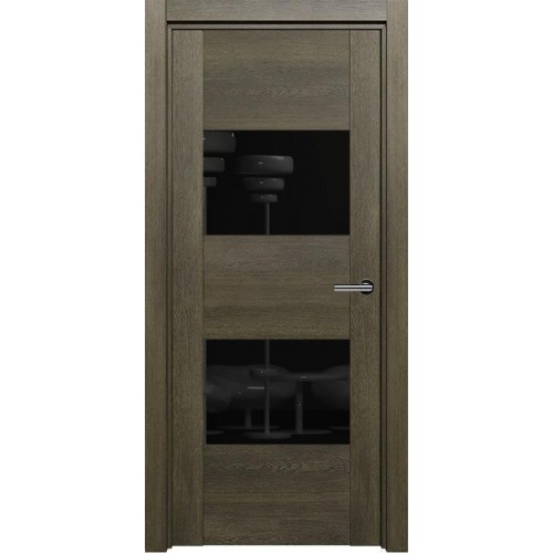 Межкомнатная дверь Status Versia 221, Винтаж, стекло Лакобель черное