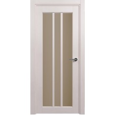 Межкомнатная дверь Status Optima 136, Дуб Белый, стекло Сатинато бронза