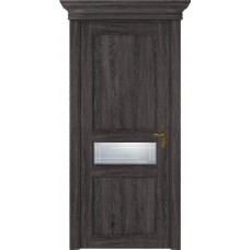 Межкомнатная дверь Status Classic 534, Дуб Патина, стекло Алмазная гравировка грань
