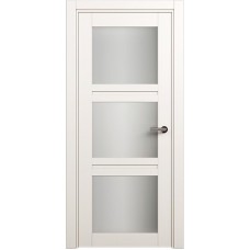 Межкомнатная дверь Status Elegant 146, Белый лёд, стекло Сатинато белое