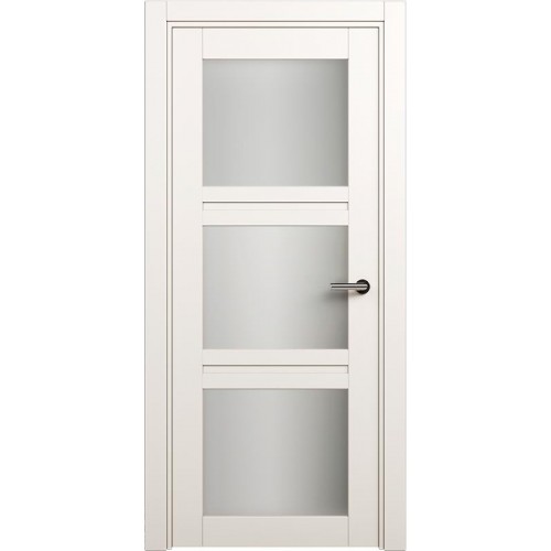Межкомнатная дверь Status Elegant 146, Белый лёд, стекло Сатинато белое