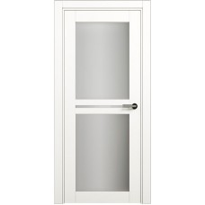 Межкомнатная дверь Status Elegant 143, Белый лёд, стекло Сатинато белое