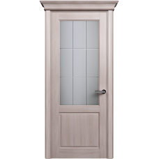 Межкомнатная дверь Status Classic 521, Ясень, стекло Алмазная гравировка английская решетка
