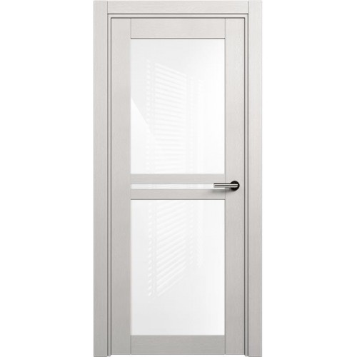 Межкомнатная дверь Status Elegant 143, Дуб Белый, стекло Триплекс белый