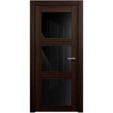 Межкомнатная дверь Status Elegant 146, Орех, стекло Триплекс черный