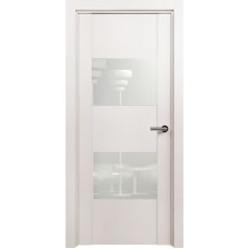 Межкомнатная дверь Status Versia 221, Белый Жемчуг, стекло Лакобель белое