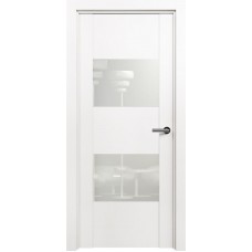 Межкомнатная дверь Status Versia 221, Белый лёд, стекло Лакобель белое