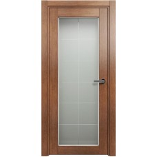 Межкомнатная дверь Status Optima 125, Анегри, стекло Французская решетка сатинато белое фацет