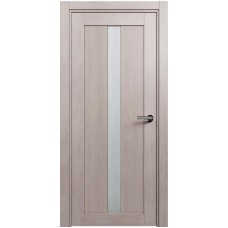 Межкомнатная дверь Status Optima 134, Дуб Серый, стекло Канны