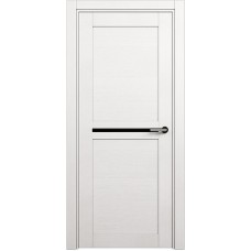 Межкомнатная дверь Status Elegant 142, Дуб Белый, стекло Триплекс черный