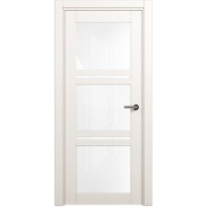 Межкомнатная дверь Status Elegant 147, Белый лёд, стекло Триплекс белый