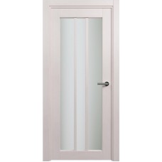 Межкомнатная дверь Status Optima 136, Дуб Белый, стекло Сатинато белое