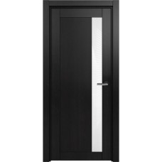 Межкомнатная дверь Status Estetica 821, Дуб Чёрный, стекло Глосс белое