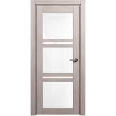 Межкомнатная дверь Status Elegant 147, Дуб Серый, стекло Триплекс белый