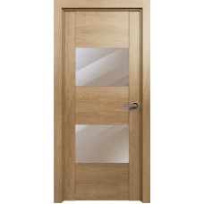 Межкомнатная дверь Status Versia 221, Дуб Светлый, стекло Зеркало бронза