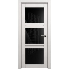 Межкомнатная дверь Status Elegant 146, Дуб Белый, стекло Триплекс черный