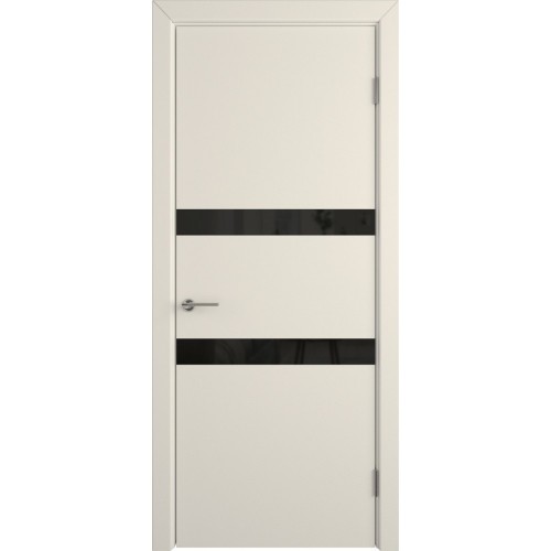 Межкомнатная дверь Niuta | Ivory | Black Gloss