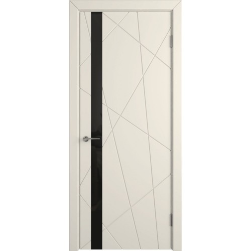 Межкомнатная дверь Flitta | Ivory | Black Gloss