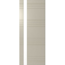 Дверь WanMark Скай-6 светло-серый, стекло лакобель белое