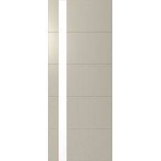 Дверь WanMark Скай-5 светло-серый, стекло лакобель белое