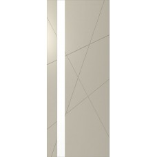 Дверь WanMark Скай-7 светло-серый, стекло лакобель белое