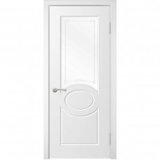 Дверь WanMark Скай-4 белая эмаль стекло