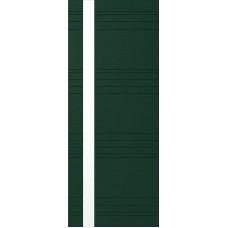 Дверь WanMark Скай-6 зеленый, стекло лакобель белое